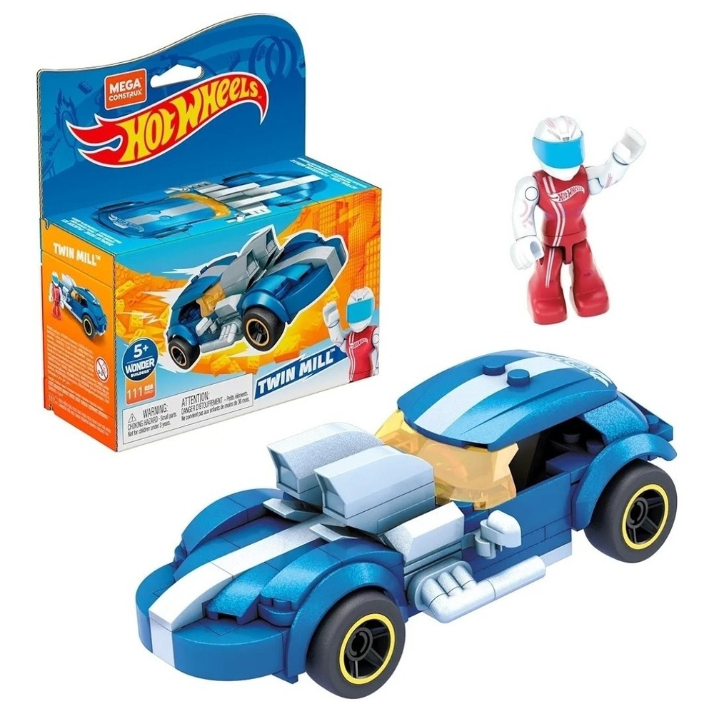 Hot Wheels Mega Construx Twin Mill GVM31 Building Set Ages 5+ Race‎ Car New!